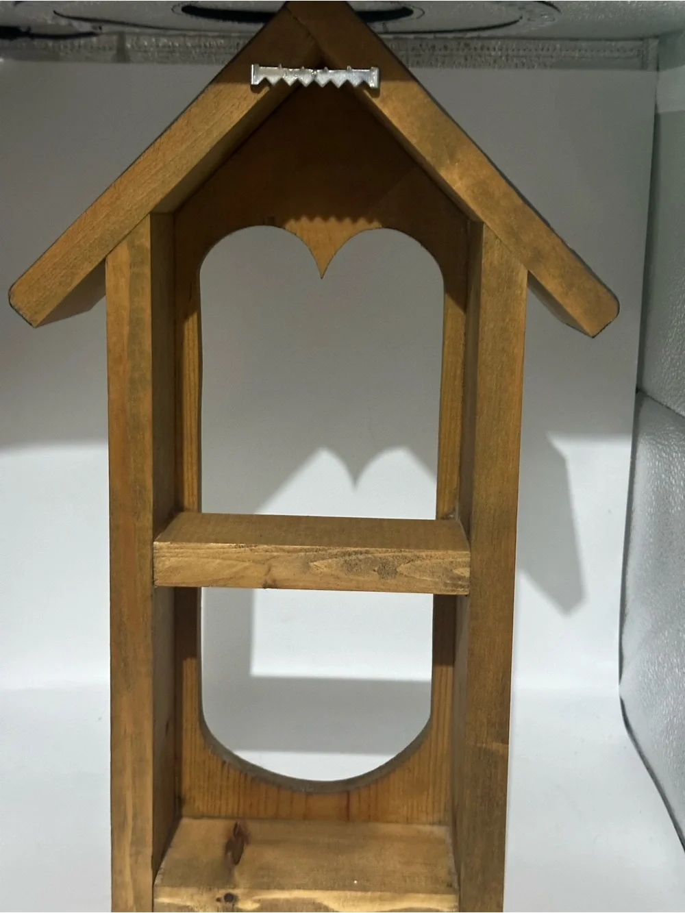 Wooden Heart & Tulip Shelf Wall Decor in Cream and Blue